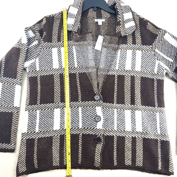 Cato Brown White Plaid Cardigan NWT Womens Size XL - Picture 13 of 16